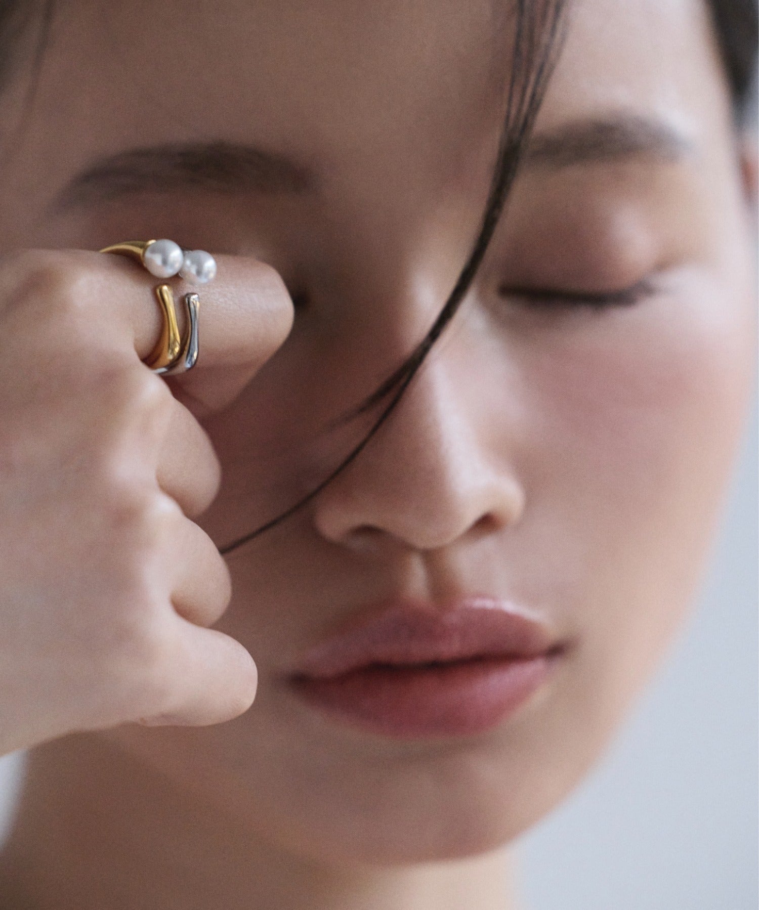 ciite' シーテ リング 【 金属アレルギー対応 】 パールモチーフリング サージカルステンレス ゴールド