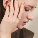 ciite' シーテ リング 【 金属アレルギー対応 】 パールモチーフリング サージカルステンレス