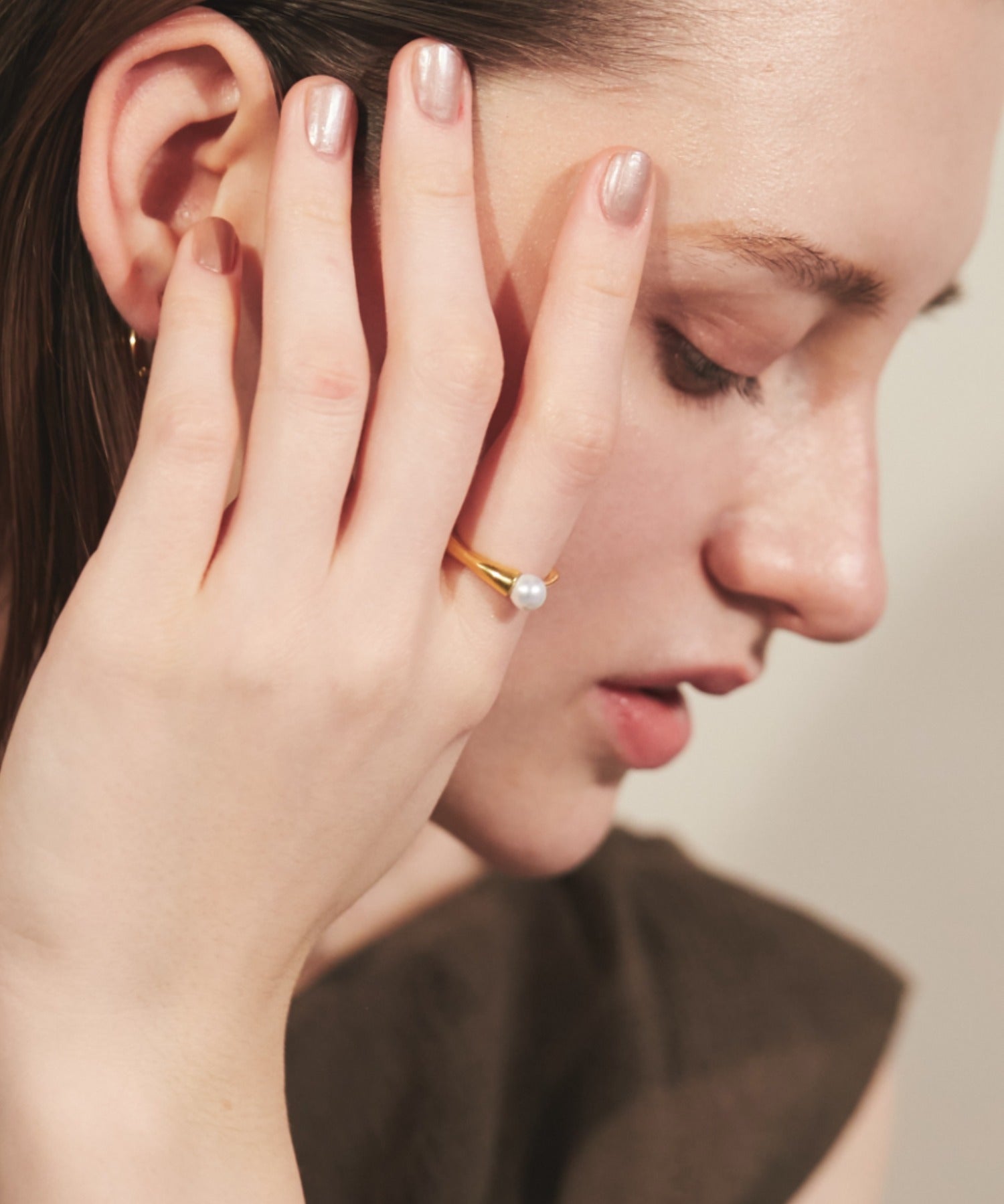 ciite' シーテ リング 【 金属アレルギー対応 】 パールモチーフリング サージカルステンレス