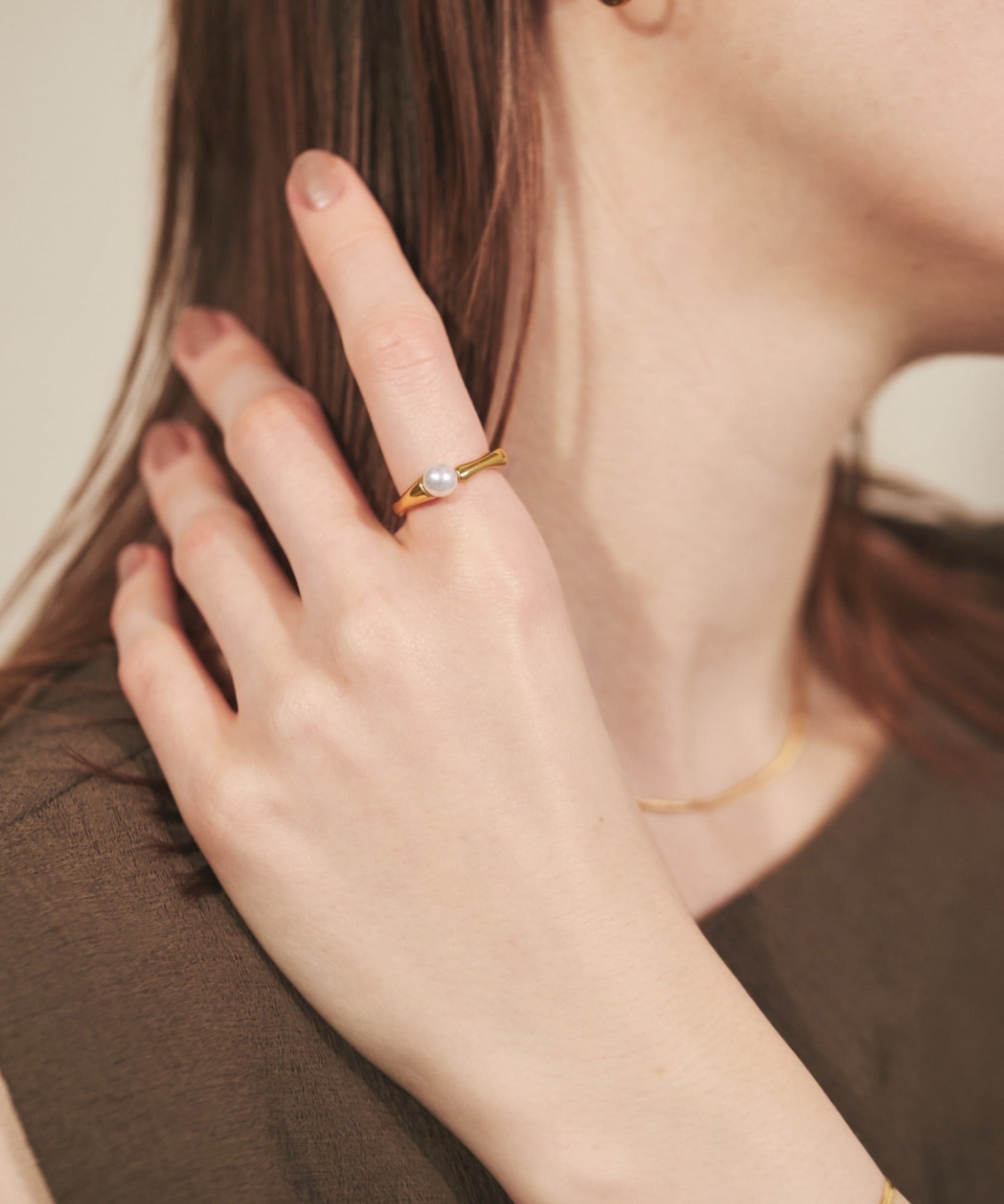 ciite' シーテ リング 【 金属アレルギー対応 】 パールモチーフリング サージカルステンレス