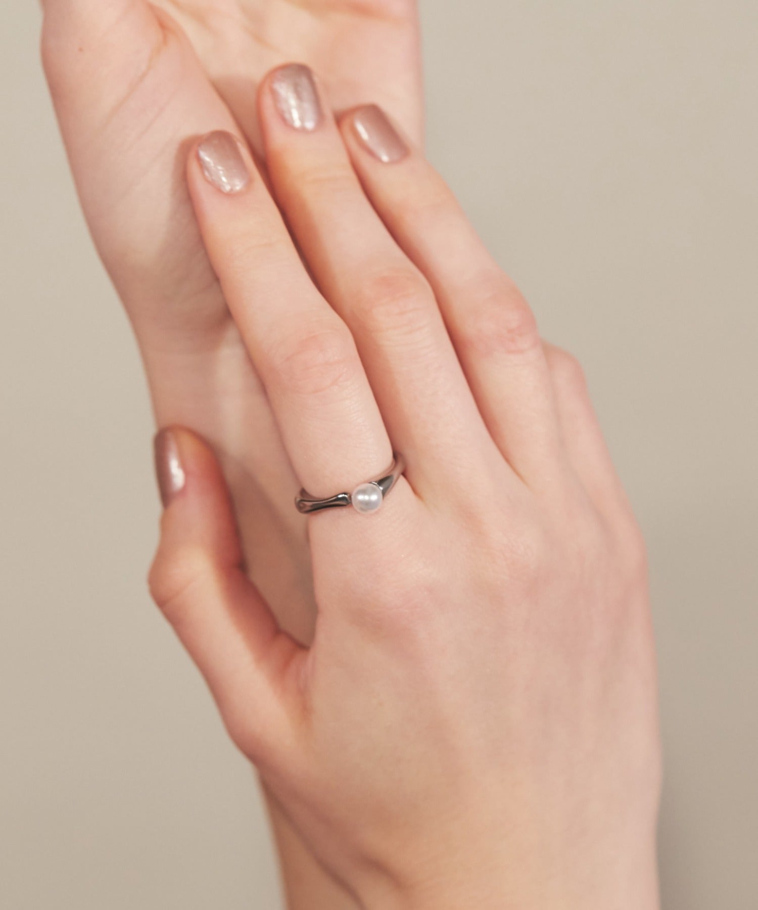 ciite' シーテ リング 【 金属アレルギー対応 】 パールモチーフリング サージカルステンレス