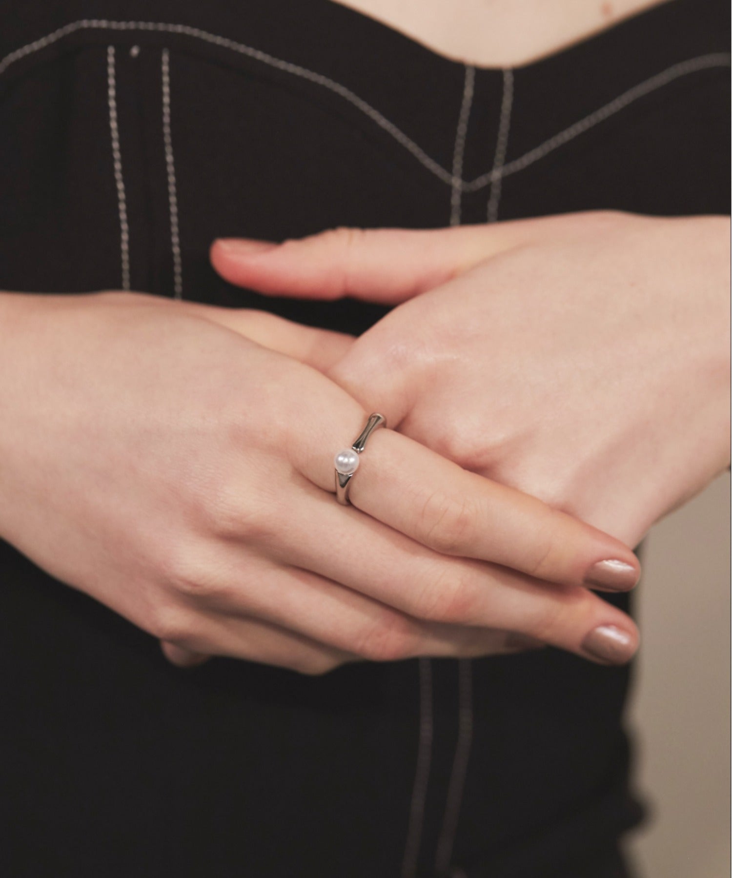 ciite' シーテ リング 【 金属アレルギー対応 】 パールモチーフリング サージカルステンレス