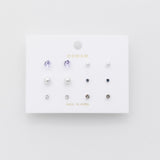 ciite' シーテ ピアス（両耳用） ピアス 6セット / pierce 6 set パープル FREE