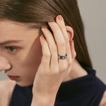 ciite' シーテ リング 【 金属アレルギー対応 】 バイカラーリング サージカルステンレス ブラック