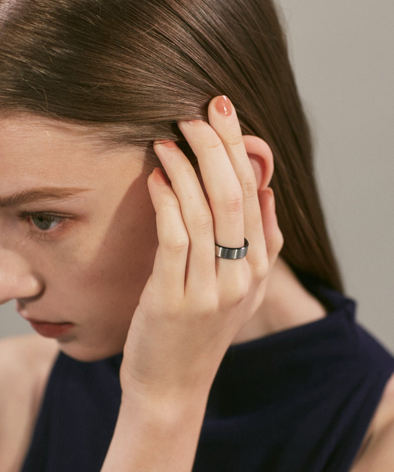 ciite' シーテ リング 【 金属アレルギー対応 】 バイカラーリング サージカルステンレス ブラック