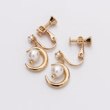 ムーンパールイヤリング (両耳用)