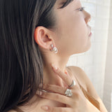 ムーンパールイヤリング (両耳用)