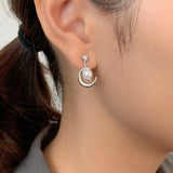 ムーンパールイヤリング (両耳用)