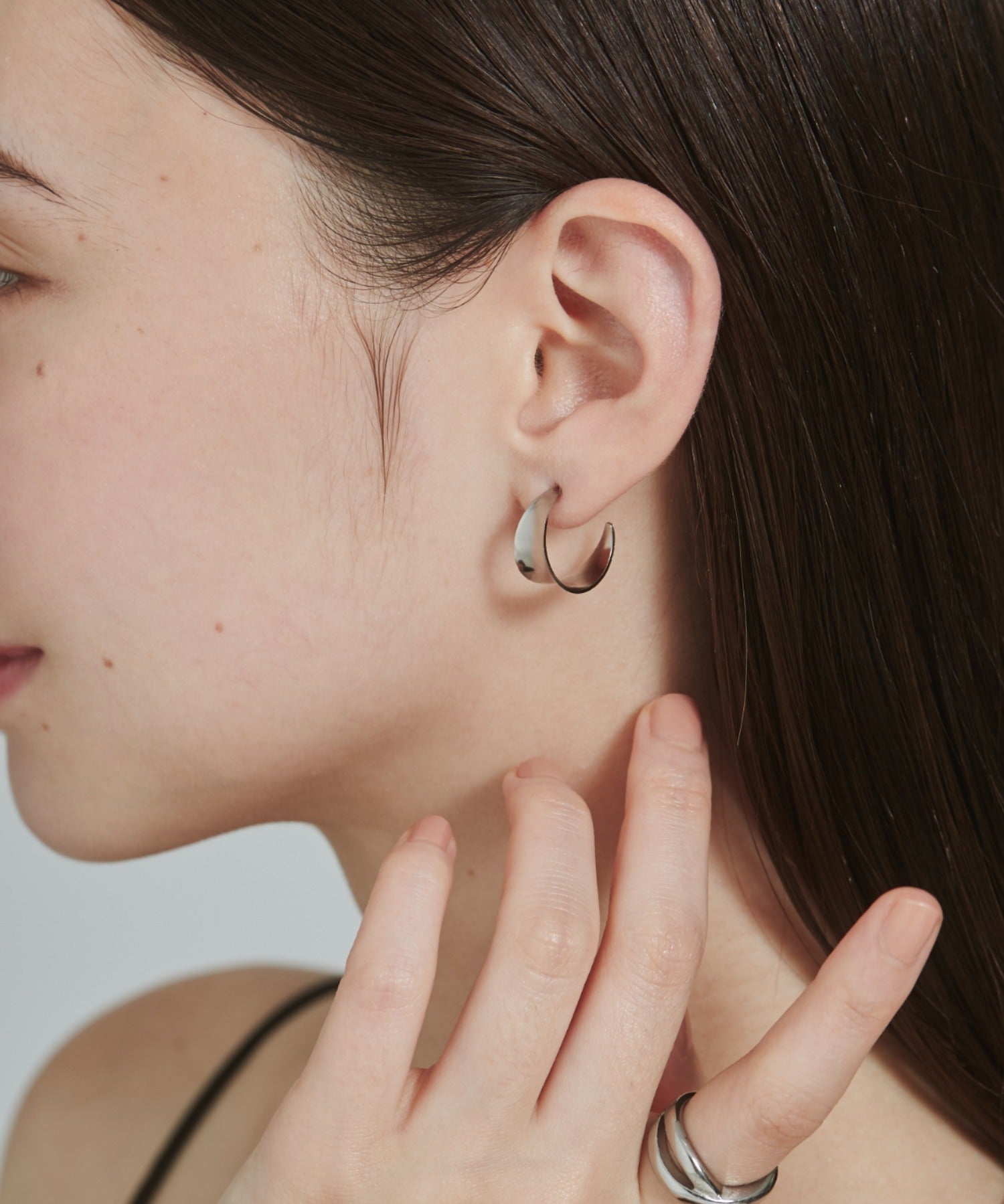 ciite' シーテ ピアス（両耳用） 【 金属アレルギー対応 】 モチーフフープピアス サージカルステンレス (両耳用) シルバー FREE