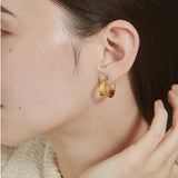 ciite' シーテ ピアス（両耳用） 【 金属アレルギー対応 】 モチーフフープピアス サージカルステンレス (両耳用) ゴールド FREE