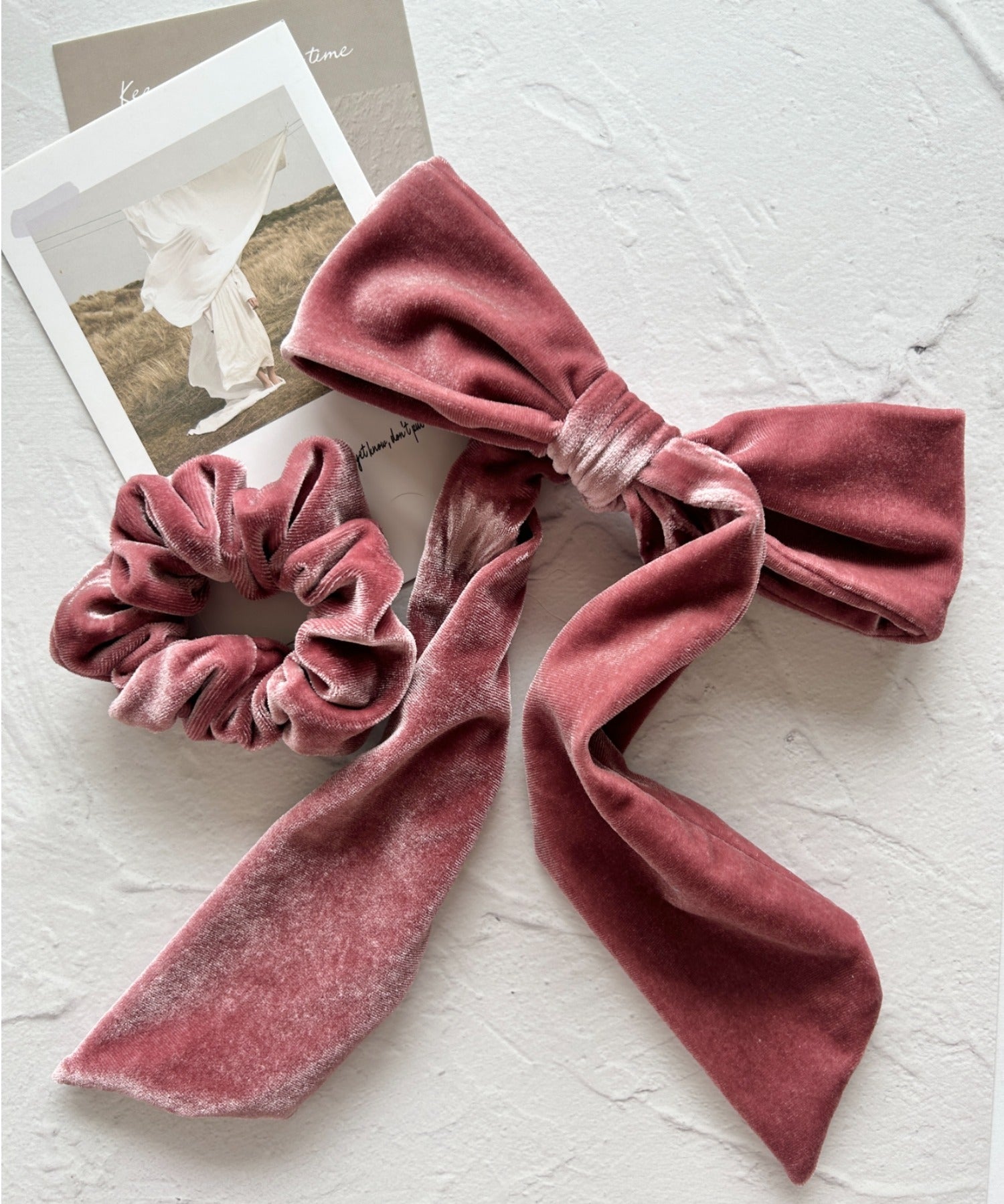 ciite' シーテ ヘアアクセサリー フレンチベロアリボン / シュシュ & リボンセット