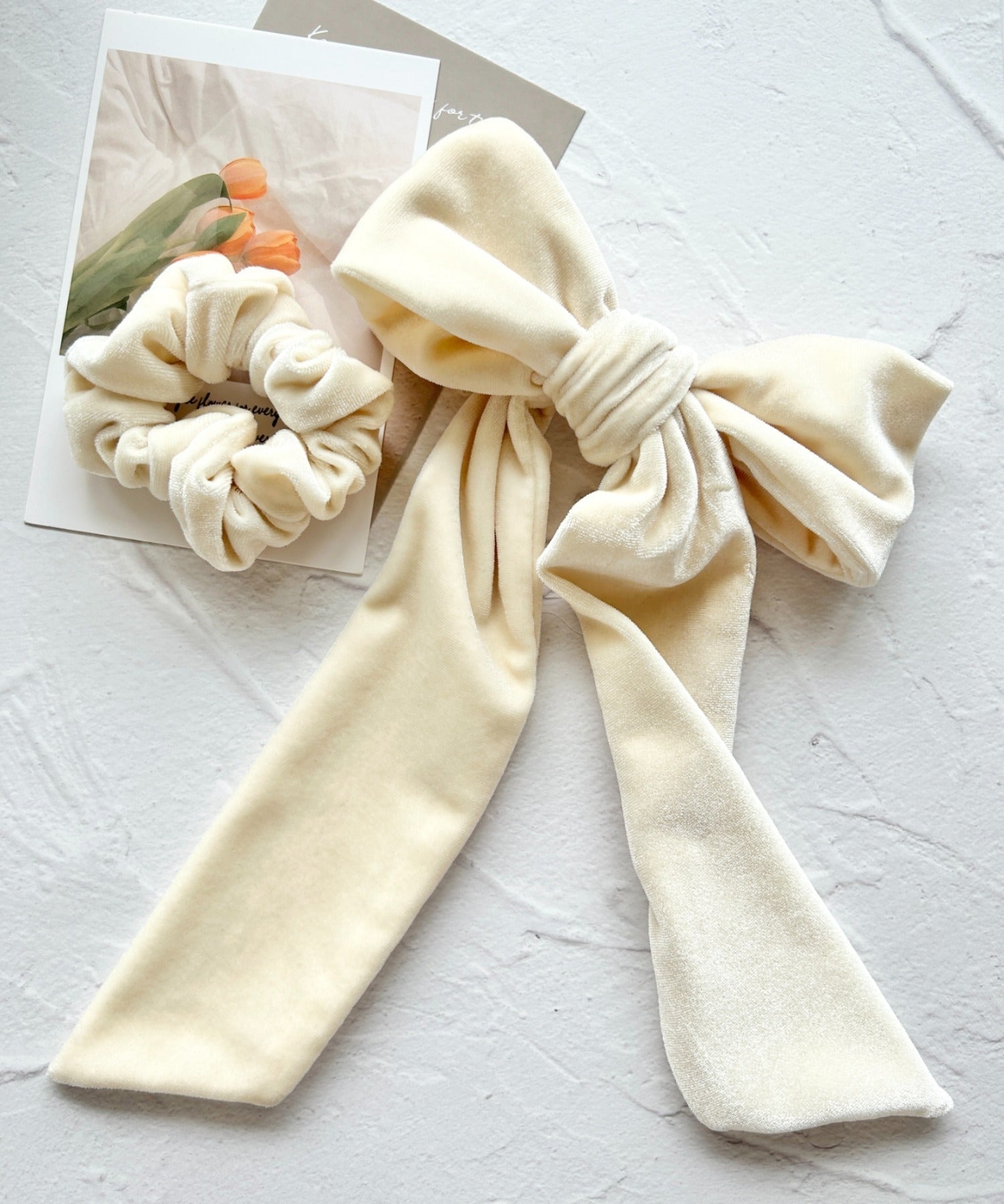 ciite' シーテ ヘアアクセサリー フレンチベロアリボン / シュシュ & リボンセット