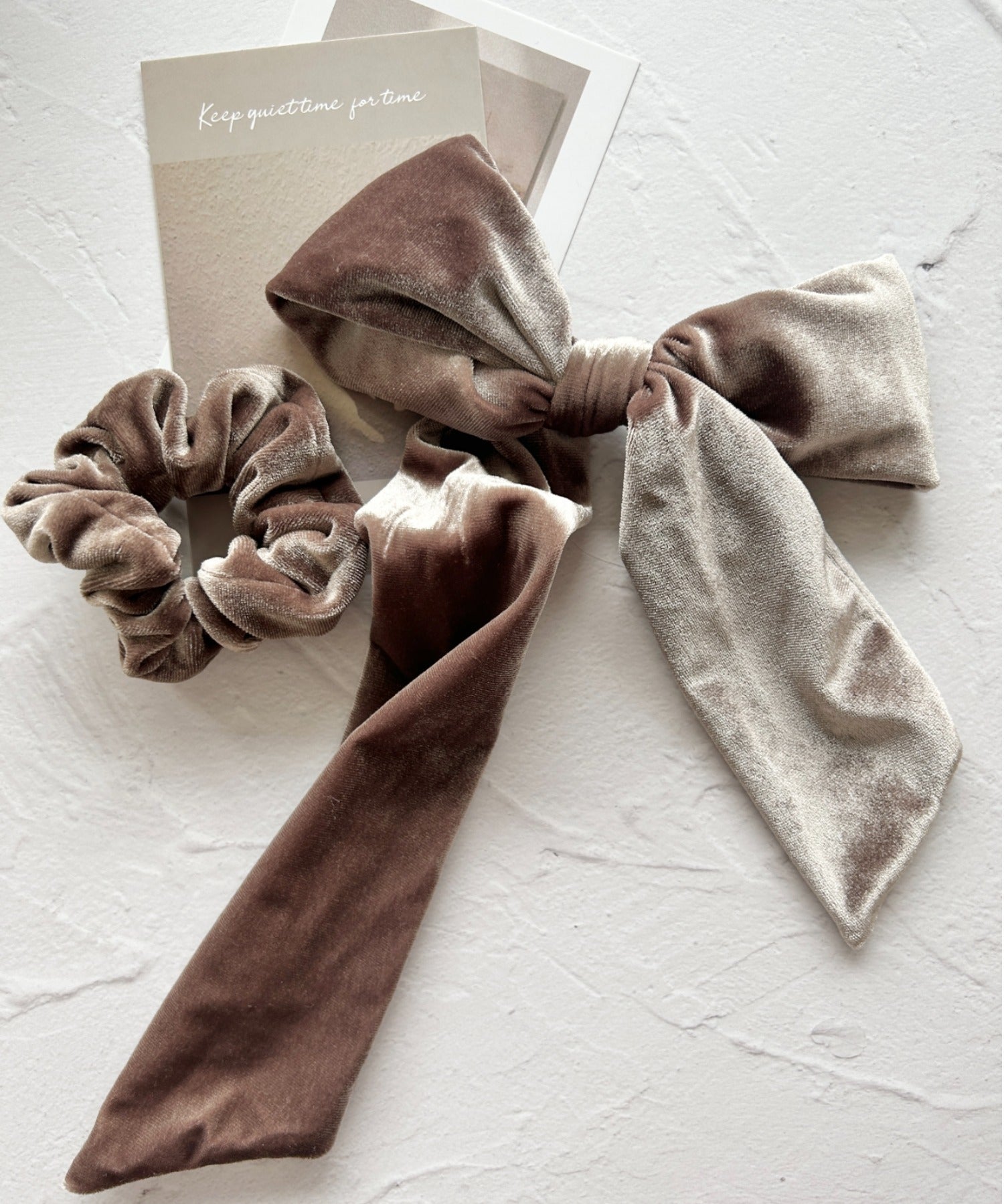 ciite' シーテ ヘアアクセサリー フレンチベロアリボン / シュシュ & リボンセット