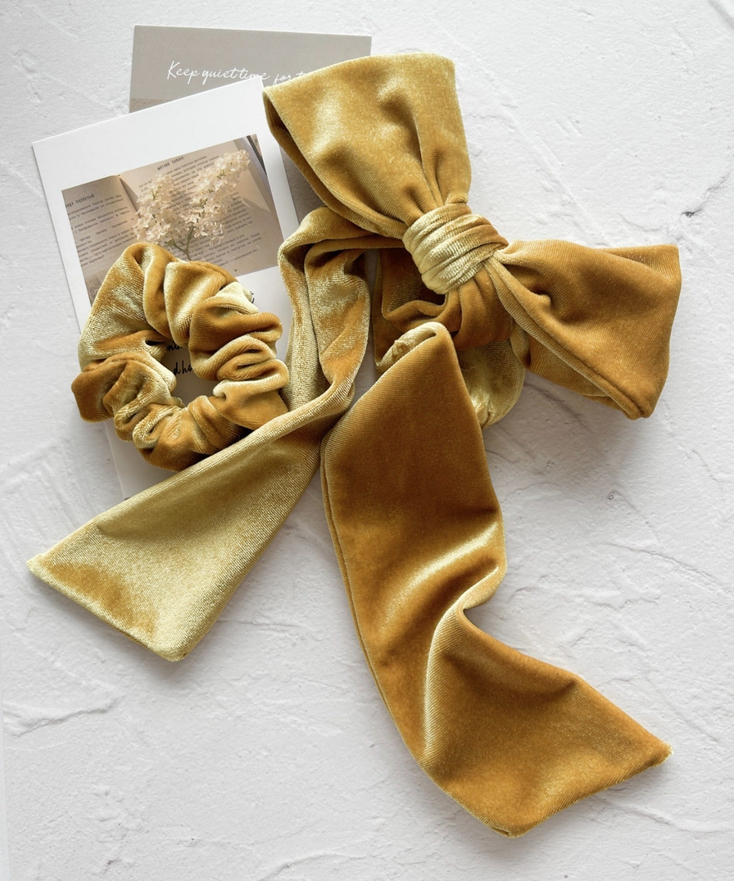 ciite' シーテ ヘアアクセサリー フレンチベロアリボン / シュシュ & リボンセット