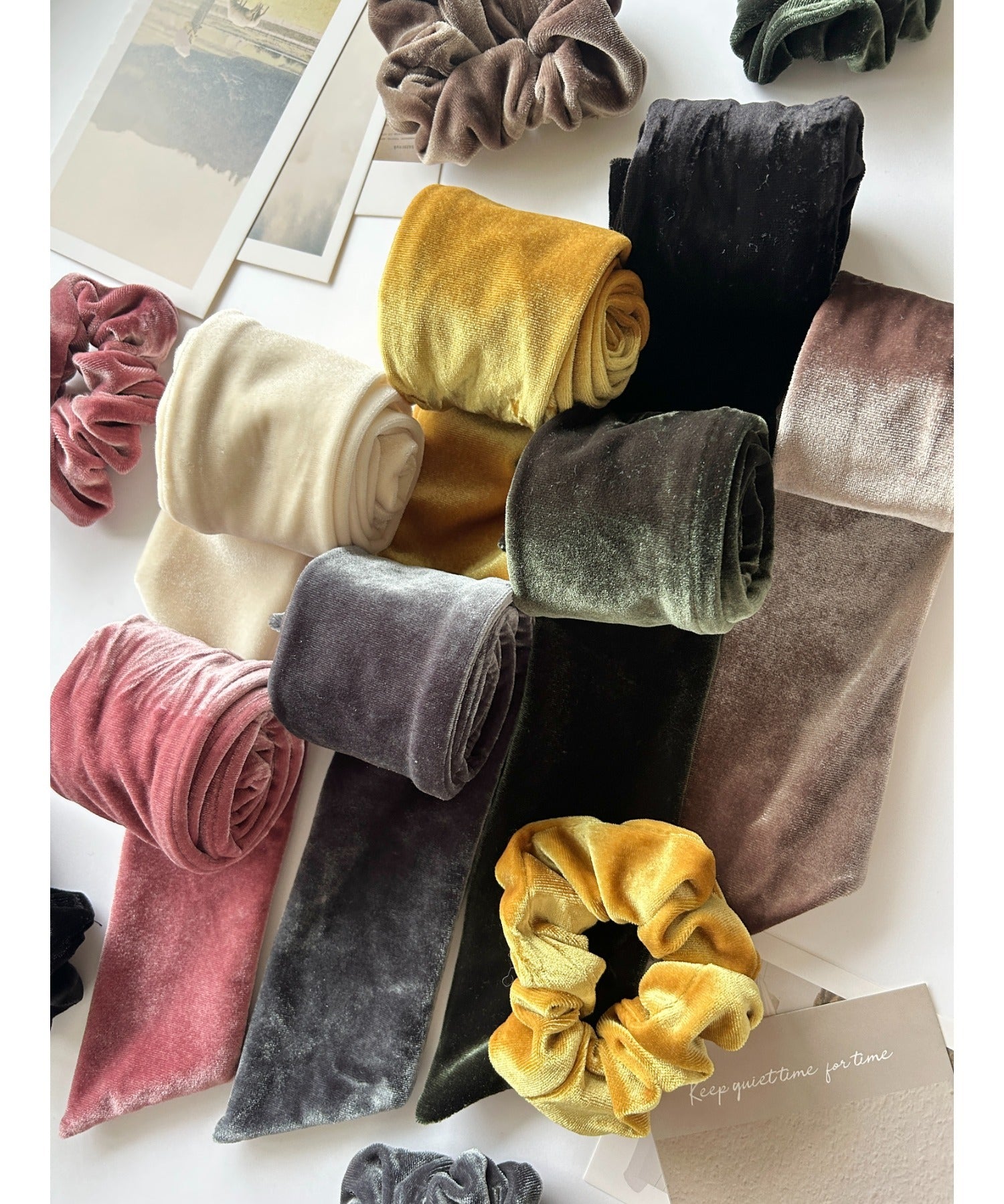 ciite' シーテ ヘアアクセサリー フレンチベロアリボン / シュシュ & リボンセット