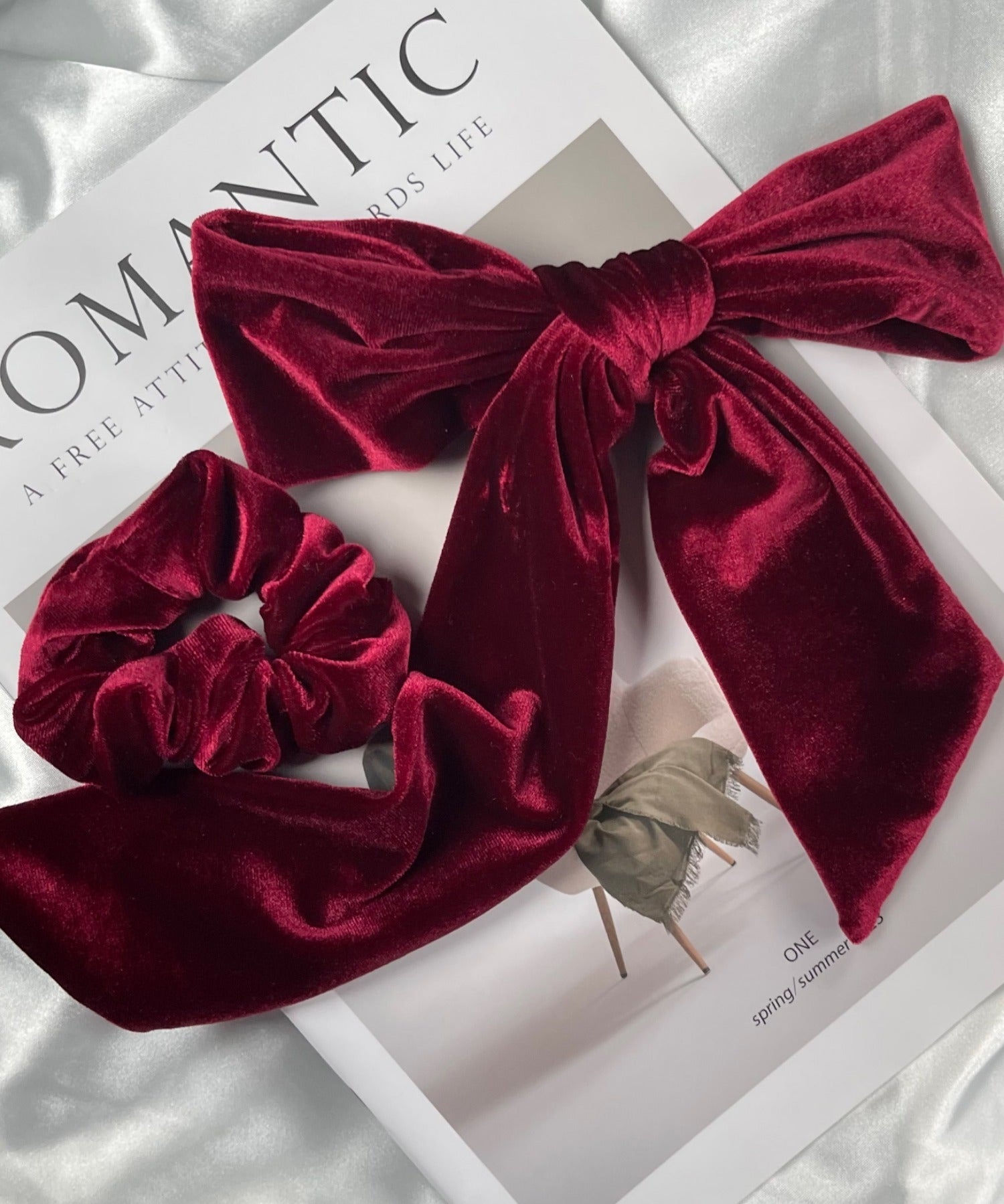 ciite' シーテ ヘアアクセサリー フレンチベロアリボン / シュシュ & リボンセット