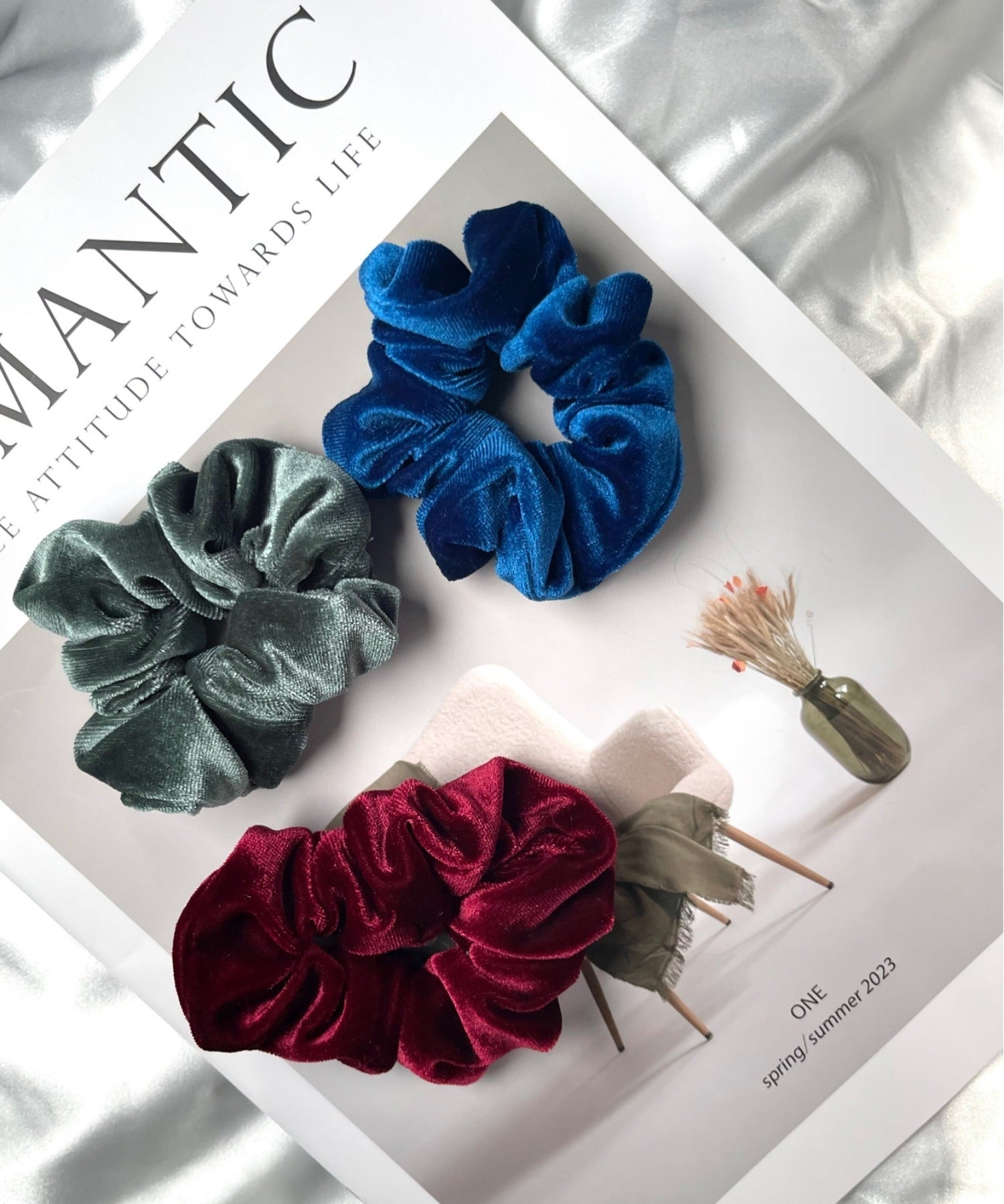 ciite' シーテ ヘアアクセサリー フレンチベロアリボン / シュシュ & リボンセット