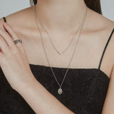 ciite' シーテ ネックレス コインネックレス & パールネックレス 2個セット シルバー FREE