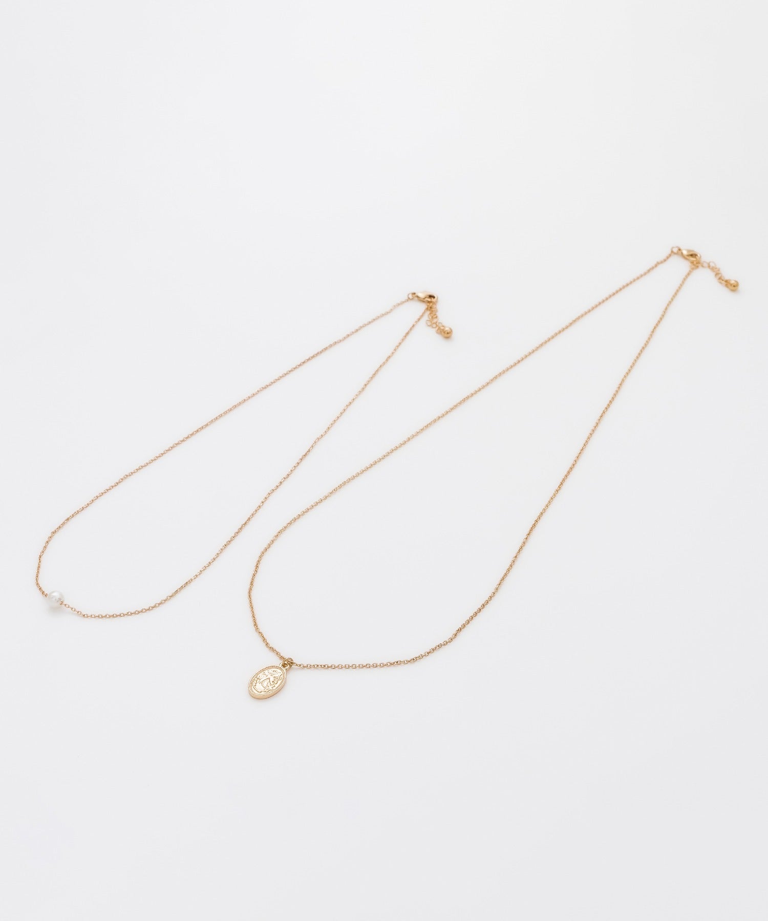 ciite' シーテ ネックレス コインネックレス & パールネックレス 2個セット