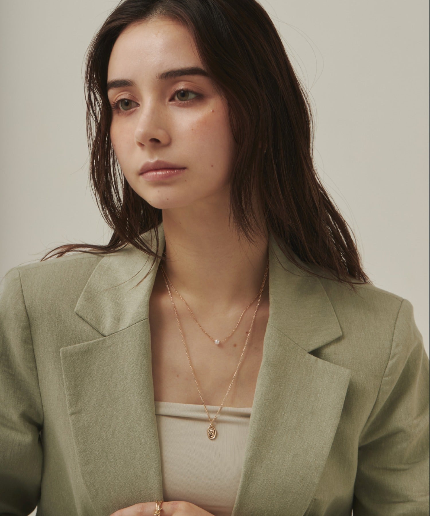 ciite' シーテ ネックレス コインネックレス & パールネックレス 2個セット