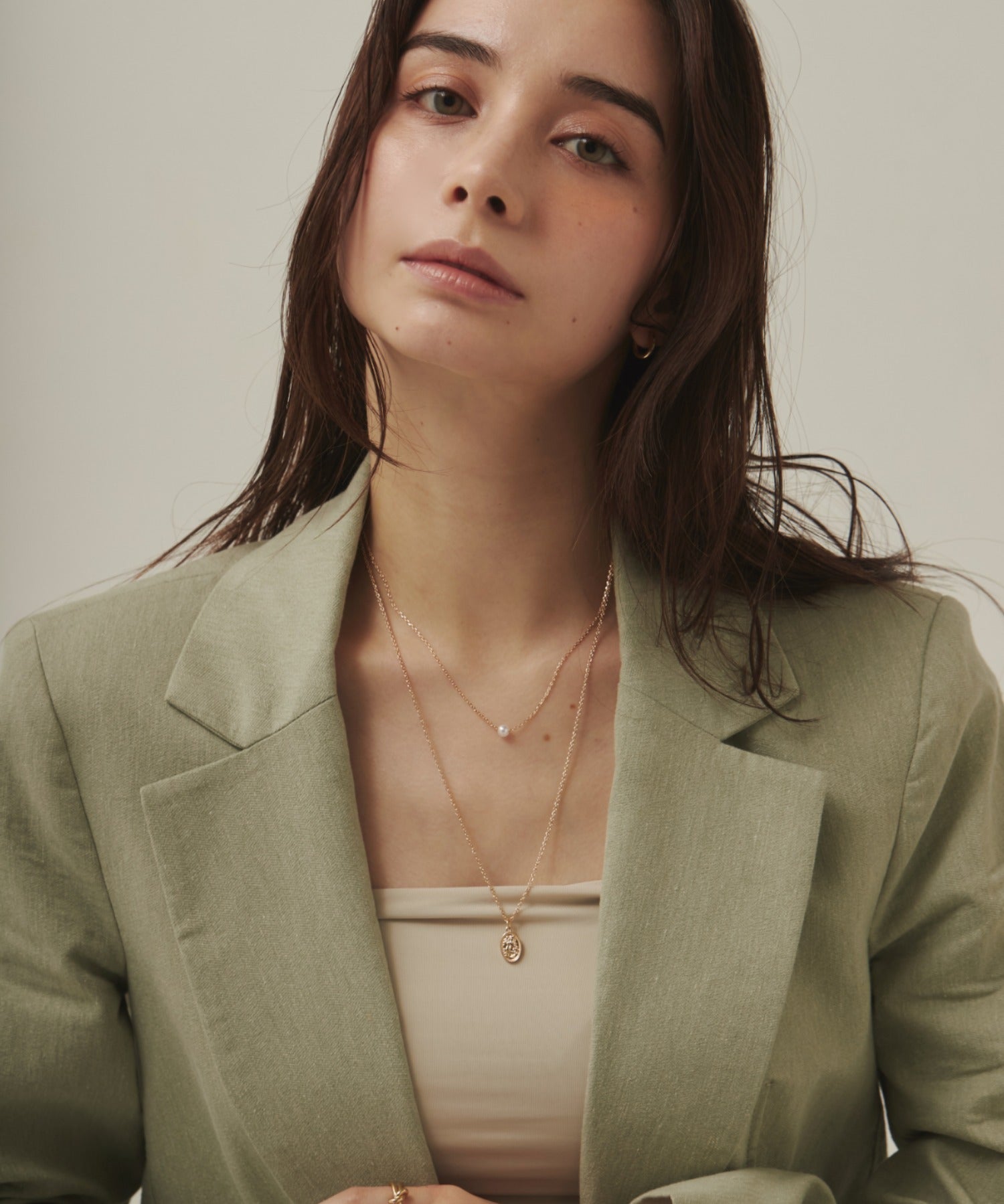 ciite' シーテ ネックレス コインネックレス & パールネックレス 2個セット