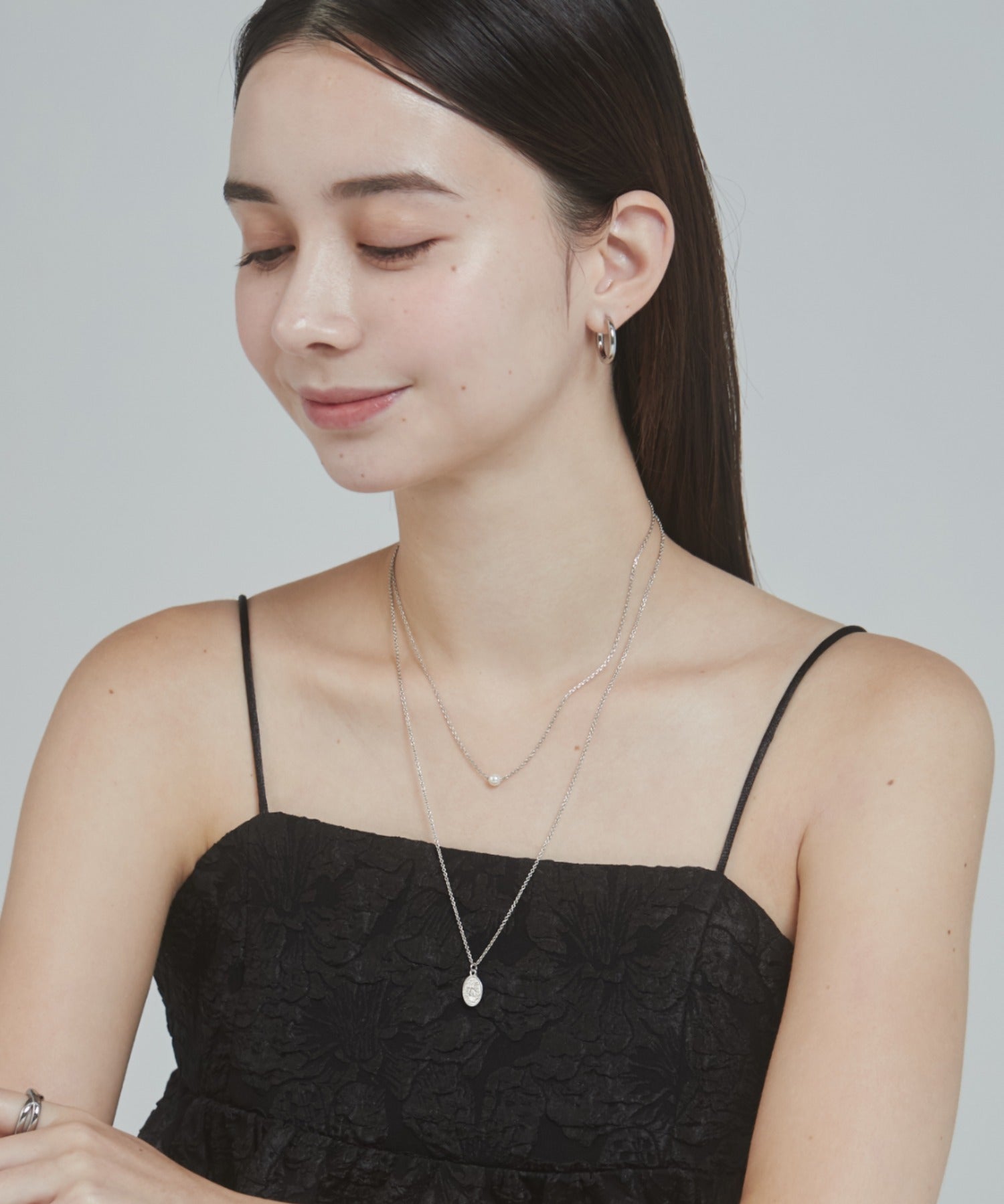 ciite' シーテ ネックレス コインネックレス & パールネックレス 2個セット