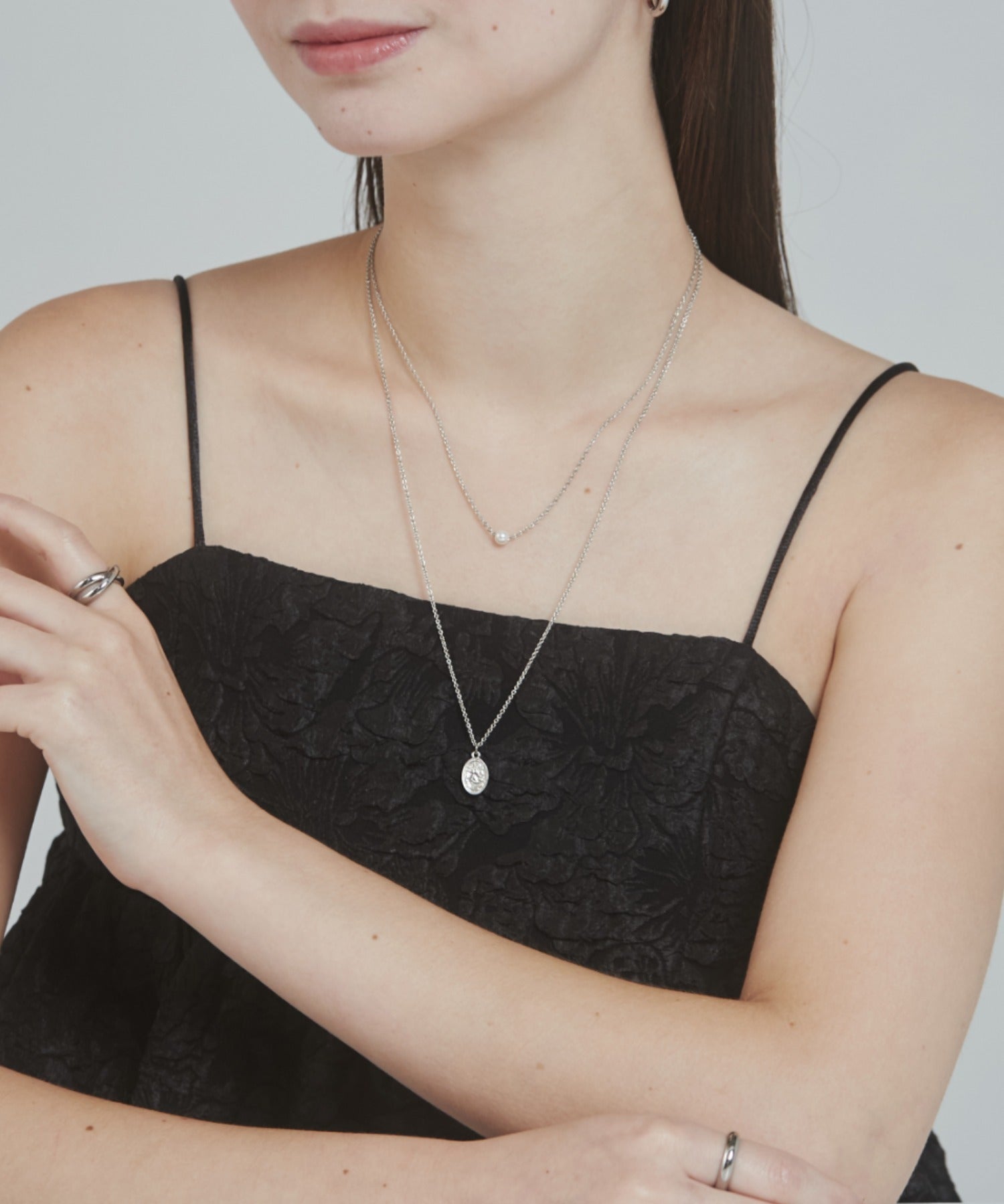 ciite' シーテ ネックレス コインネックレス & パールネックレス 2個セット