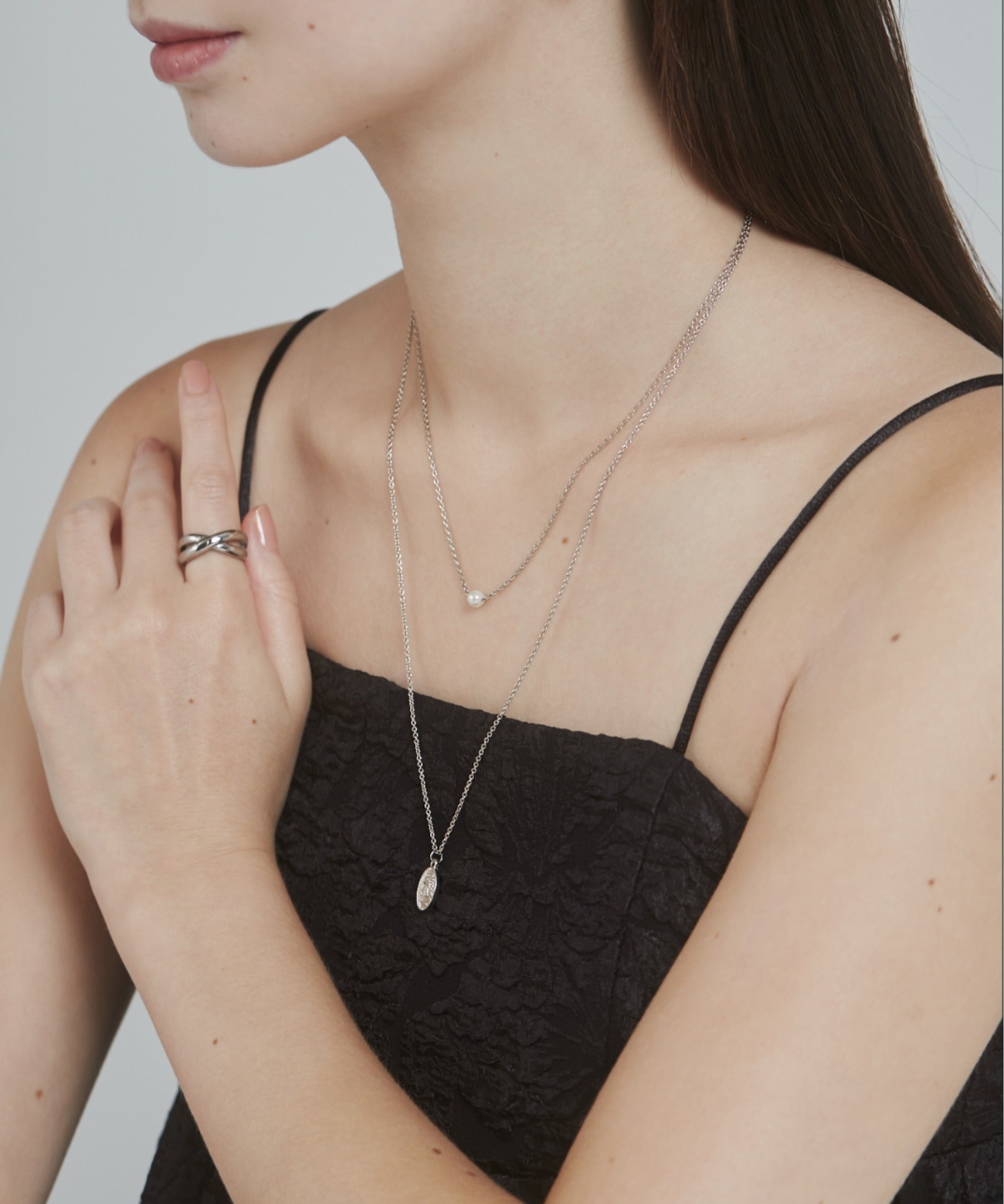 ciite' シーテ ネックレス コインネックレス & パールネックレス 2個セット