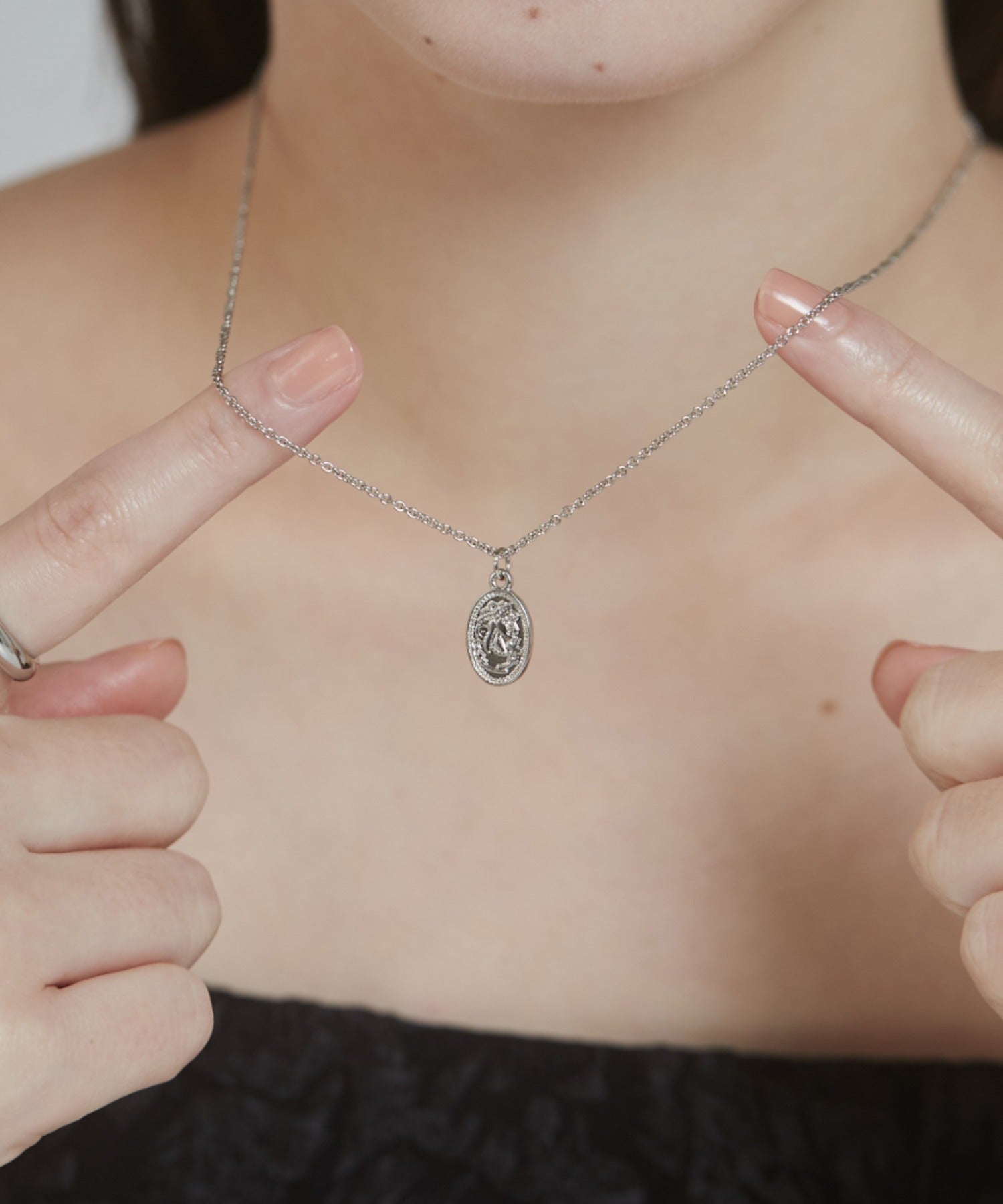 ciite' シーテ ネックレス コインネックレス & パールネックレス 2個セット