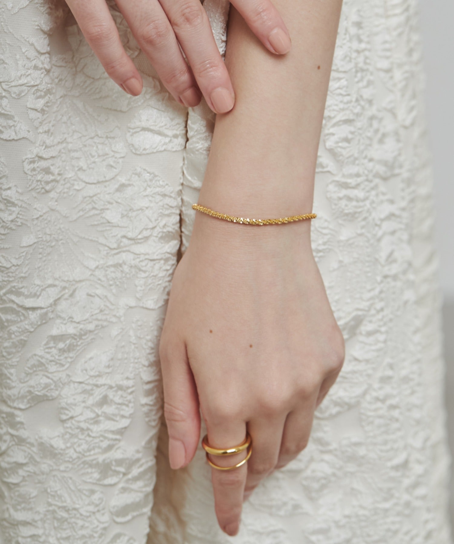 ciite' シーテ ブレスレット 【 金属アレルギー対応 】 グリッターチェーンブレスレット サージカルステンレス ゴールド FREE