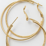 ciite' シーテ ピアス（両耳用） 梨地フープピアス (両耳用)