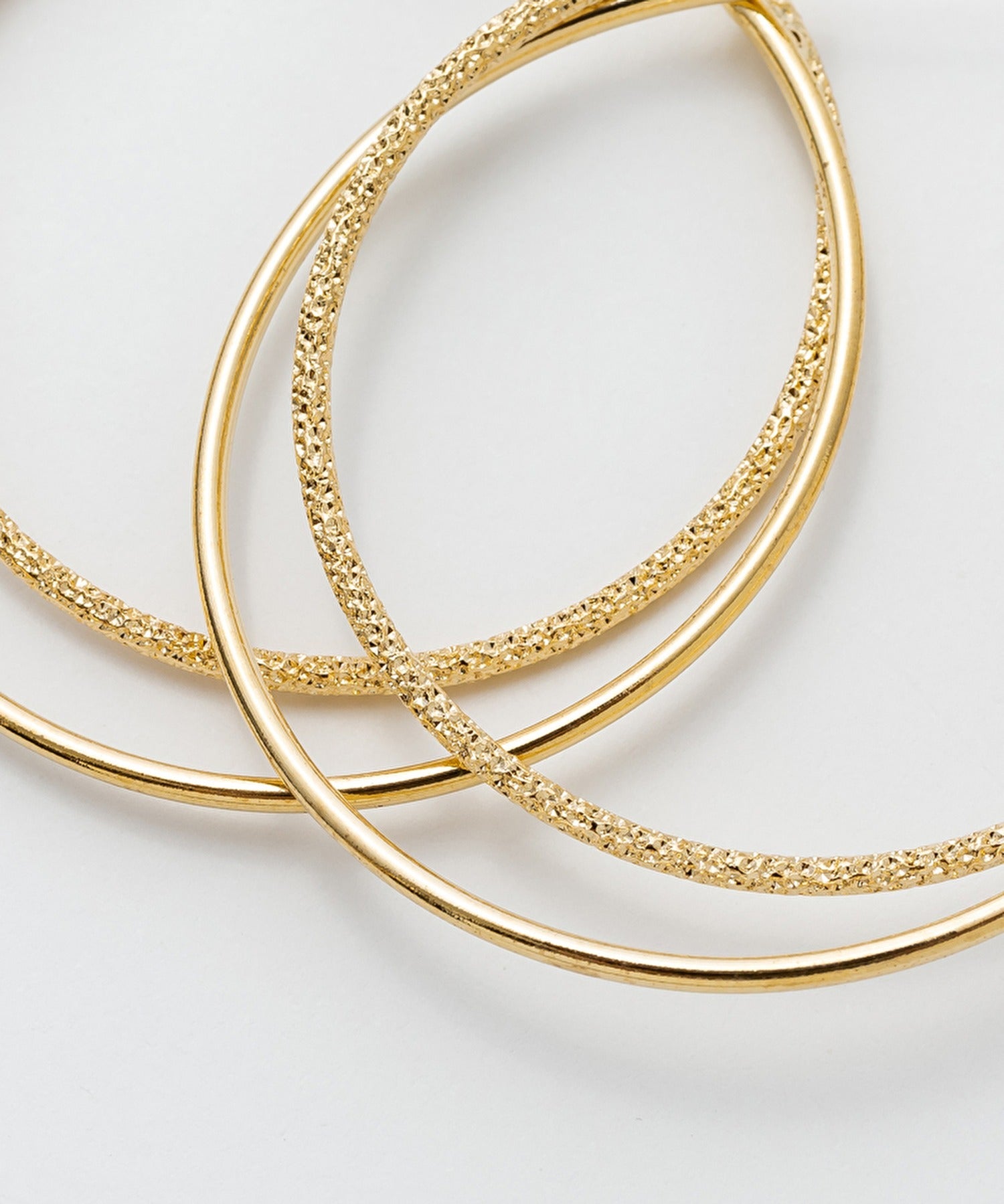 ciite' シーテ ピアス（両耳用） 梨地フープピアス (両耳用)