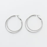 ciite' シーテ ピアス（両耳用） 梨地フープピアス (両耳用)