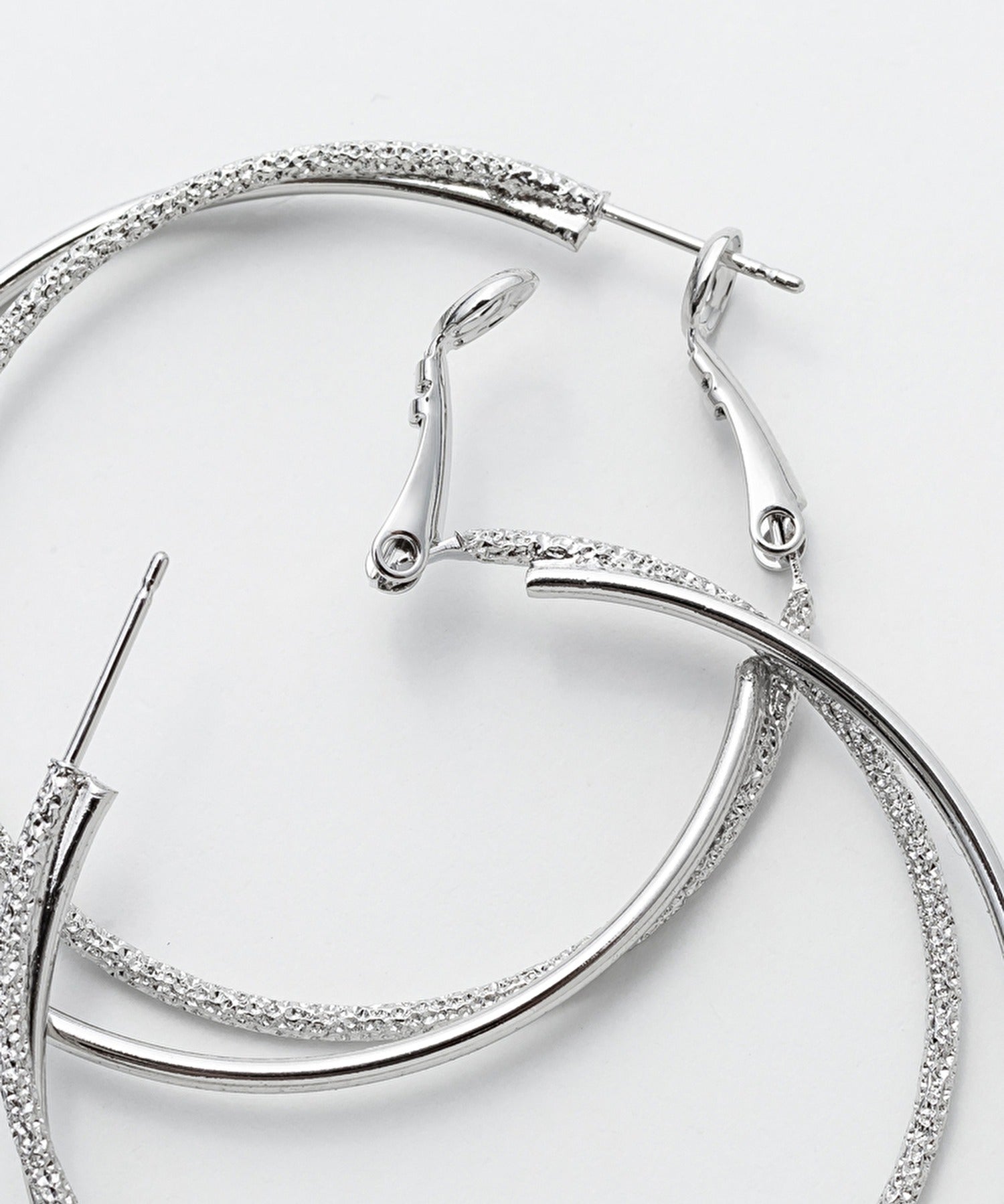 ciite' シーテ ピアス（両耳用） 梨地フープピアス (両耳用)