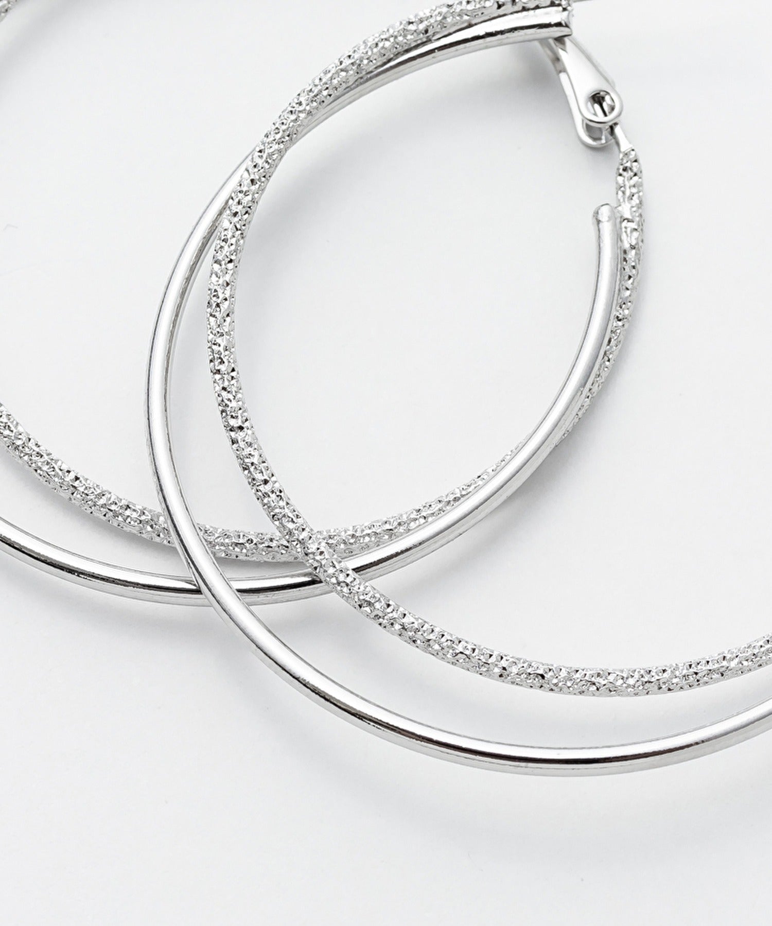 ciite' シーテ ピアス（両耳用） 梨地フープピアス (両耳用)