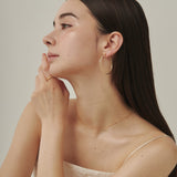 ciite' シーテ ピアス（両耳用） 梨地フープピアス (両耳用)