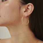 ciite' シーテ ピアス（両耳用） 梨地フープピアス (両耳用)