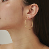 ciite' シーテ ピアス（両耳用） 梨地フープピアス (両耳用)