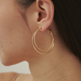 ciite' シーテ ピアス（両耳用） 梨地フープピアス (両耳用)