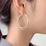 ciite' シーテ ピアス（両耳用） 梨地フープピアス (両耳用)