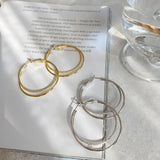 ciite' シーテ ピアス（両耳用） 梨地フープピアス (両耳用)