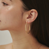 ciite' シーテ ピアス（両耳用） 梨地フープピアス (両耳用)