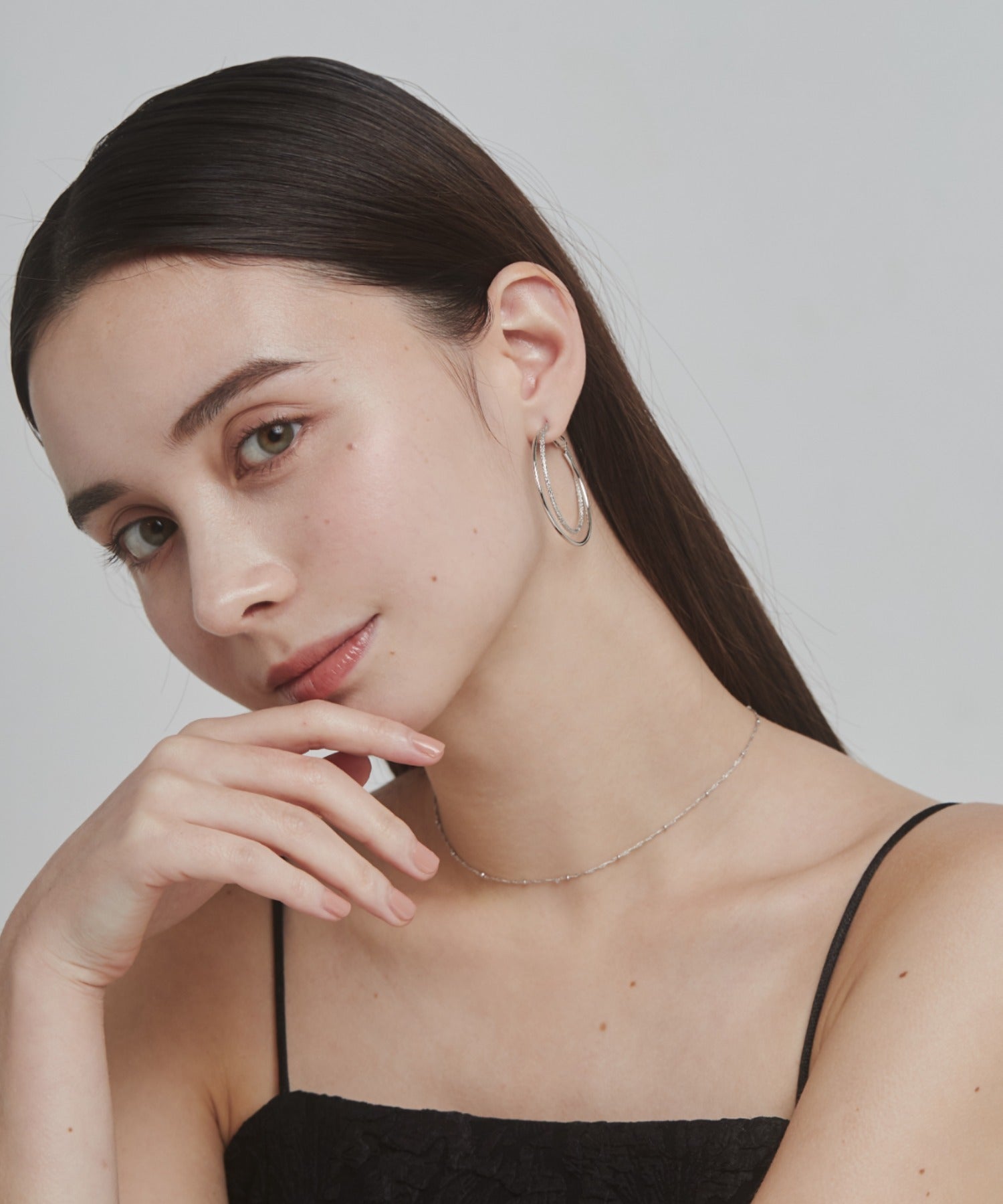 ciite' シーテ ピアス（両耳用） 梨地フープピアス (両耳用)