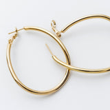 ciite' シーテ ピアス（両耳用） 大ぶり立体オーバルフープピアス (両耳用)