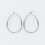 ciite' シーテ ピアス（両耳用） 大ぶり立体オーバルフープピアス (両耳用)