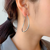 ciite' シーテ ピアス（両耳用） 大ぶり立体オーバルフープピアス (両耳用)