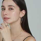 ciite' シーテ ピアス（両耳用） 大ぶり立体オーバルフープピアス (両耳用)