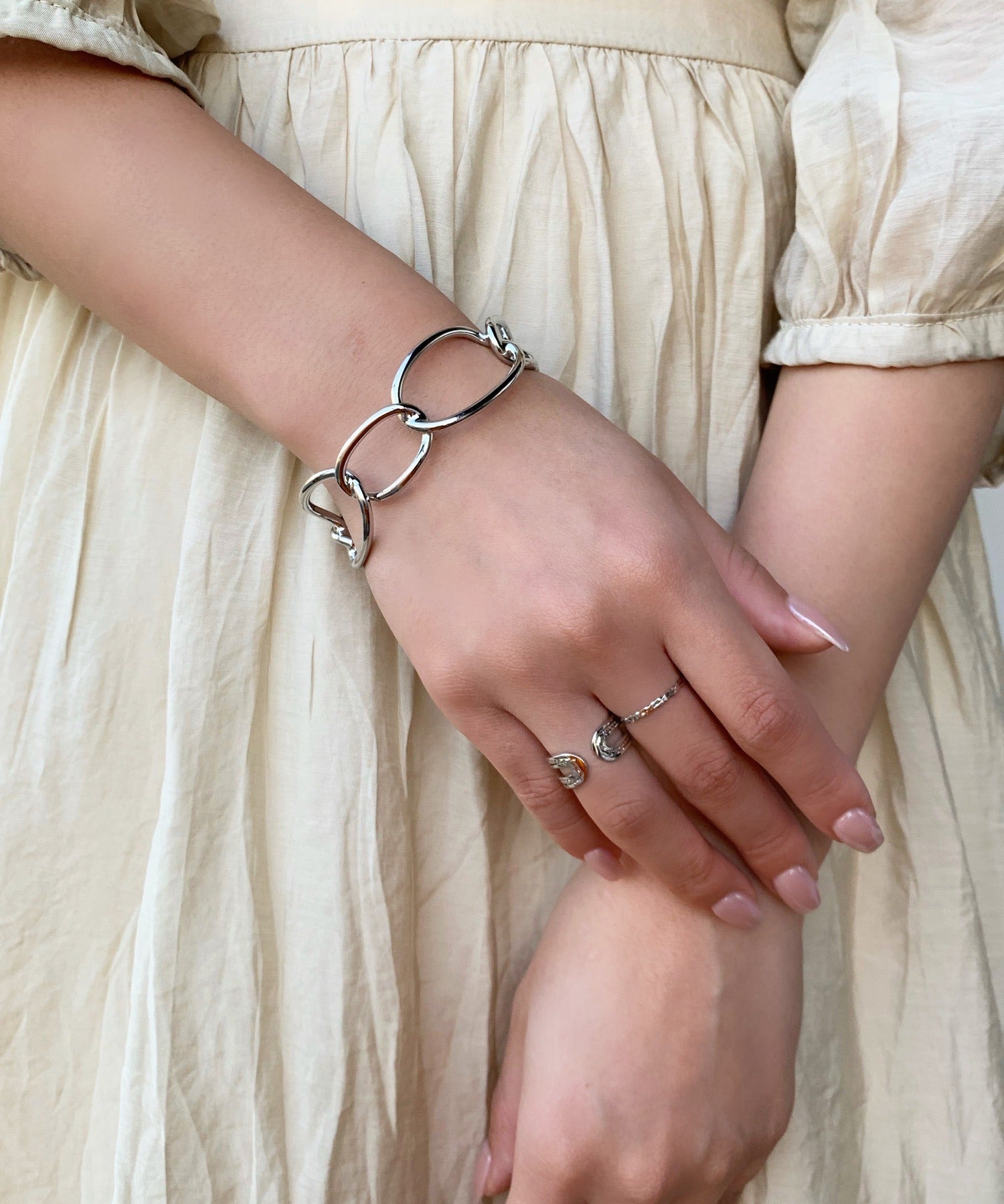 ciite' シーテ ブレスレット チェーンデザインバングル シルバー FREE