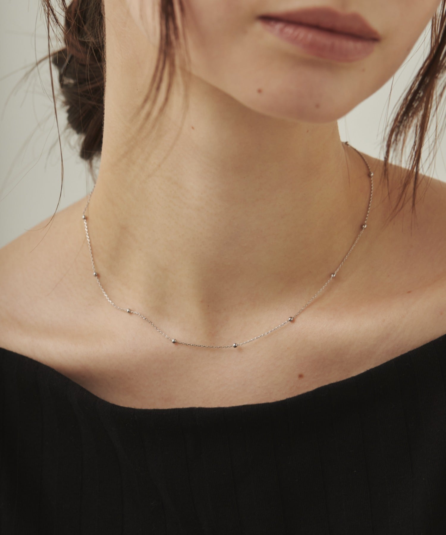 ciite' シーテ ネックレス ドットチェーン ネックレス シルバー FREE