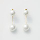 ciite' シーテ イヤリング 2連パールイヤリング (両耳用)
